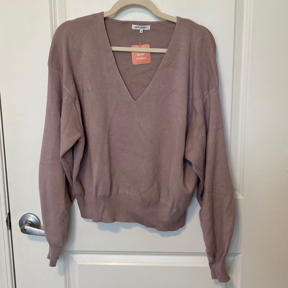 Lavender V Neck Sweater
